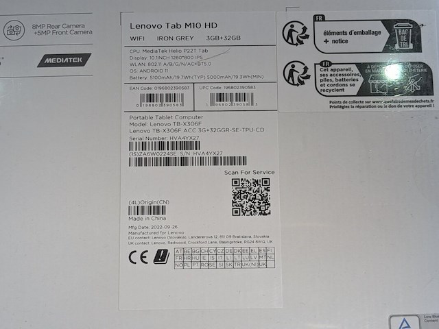 Tablet, lenovo, tab m10 hd (2nd gen), 2022 - afbeelding 8 van  10