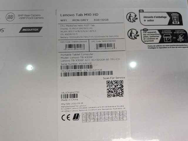 Tablet, lenovo, tab m10 hd (2nd gen), 2022 - afbeelding 6 van  6