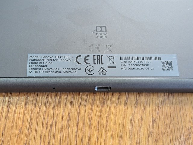 Tablet, lenovo, tab m8 (hd) (2nd gen), 2020 - afbeelding 6 van  7