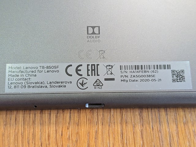 Tablet, lenovo, tab m8 (hd) (2nd gen), 2020 - afbeelding 6 van  8