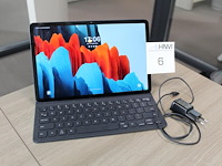 Tablet samsung galaxy tab s7 sm-t875 met cover keyboard slim en pencil. 128 gb. simkaartfunctie. met lader - afbeelding 1 van  5