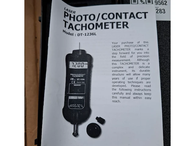 Tachometer / toerenteller lutron, dt-1236l - afbeelding 4 van  4
