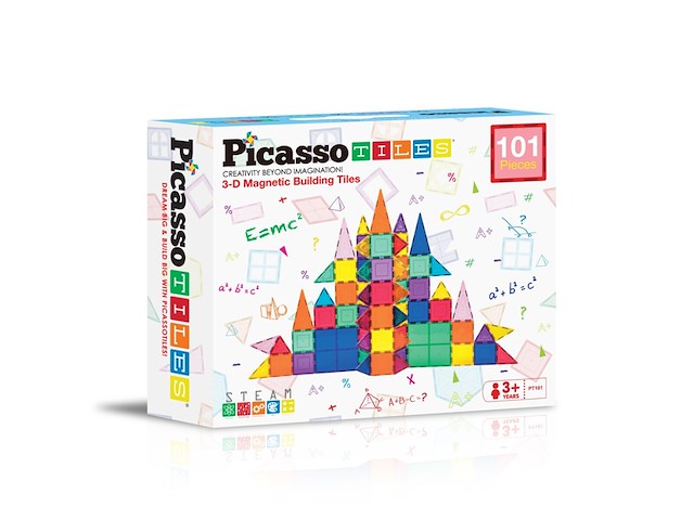 Tactic picasso tiles - constructiespeelgoed magnetic tiles - afbeelding 1 van  6