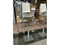 Tafel 90x90x74cm met 4 stoelen - afbeelding 2 van  2
