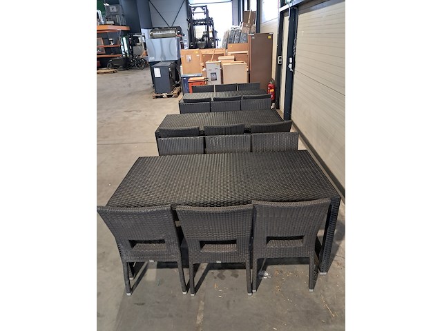Tafel en stoelen set, kaja , satelliet, zwart - afbeelding 4 van  11