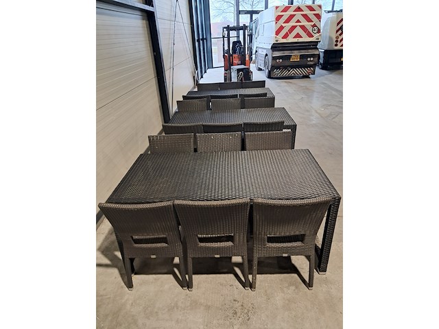 Tafel en stoelen set, kaja , satelliet, zwart - afbeelding 5 van  11