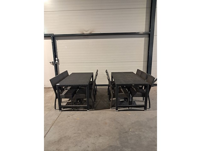 Tafel en stoelen set, kaja , satelliet, zwart - afbeelding 1 van  11
