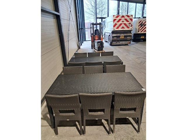 Tafel en stoelen set, kaja , satelliet, zwart - afbeelding 4 van  11