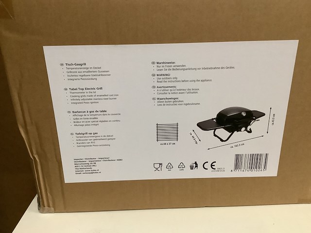 Tafel gas grill, landmann, paterna, zwart - afbeelding 4 van  4