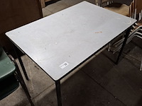 Tafel met 11x kantine stoel - afbeelding 3 van  7