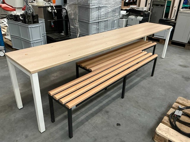 Tafel met 2 bankjes - afbeelding 1 van  5
