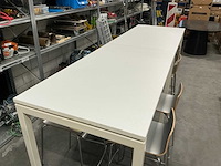 Tafel met 8 krukken 280x80x109cm - afbeelding 3 van  6