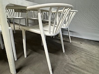 Tafel met 8 stoelen, wit - afbeelding 5 van  5