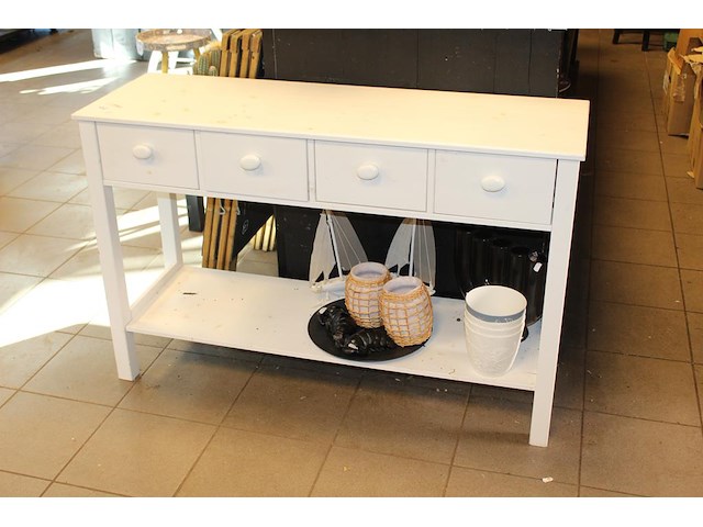 Tafel met drie laden. afmeting 120 x 40 x 78 cm. - afbeelding 1 van  2