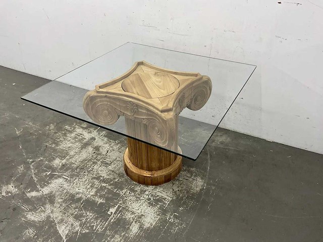 Tafel met glazen blad - afbeelding 2 van  8