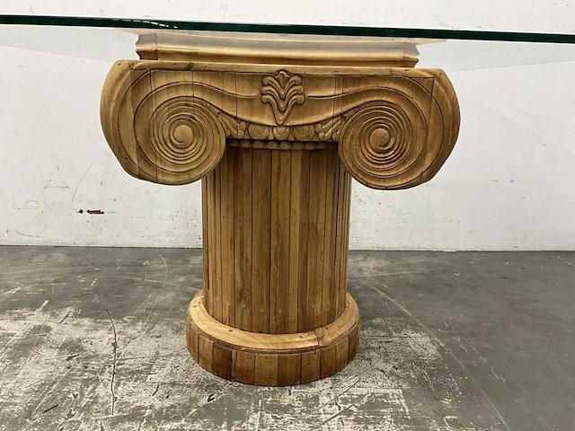 Tafel met glazen blad - afbeelding 4 van  8