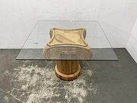 Tafel met glazen blad - afbeelding 1 van  7