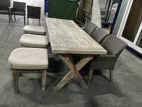 Tafel met stoelen en krukjes - afbeelding 5 van  8