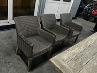 Tafel met stoelen en krukjes - afbeelding 7 van  8