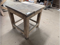 Tafel oud eiken 70x70cm