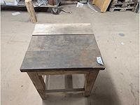 Tafel oud eiken 70x70cm - afbeelding 2 van  2