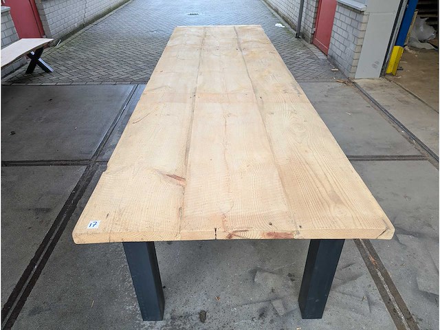 Tafel oud grenen 340x100cm - afbeelding 2 van  3