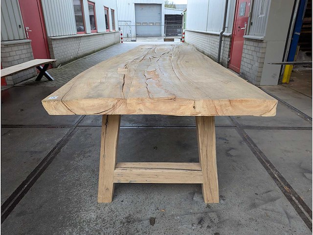 Tafel oud iepenhout 340x100cm - afbeelding 2 van  3