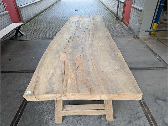 Tafel oud iepenhout 340x100cm - afbeelding 3 van  3