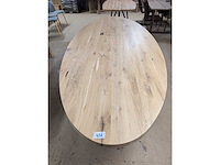 Tafel ovaal oud eiken epoxy 280 x 120cm - afbeelding 2 van  3