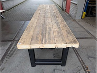 Tafel van gerecycled hout 400 x 100 cm - afbeelding 2 van  3