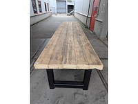 Tafel van gerecycled hout 400 x 100 cm - afbeelding 3 van  3