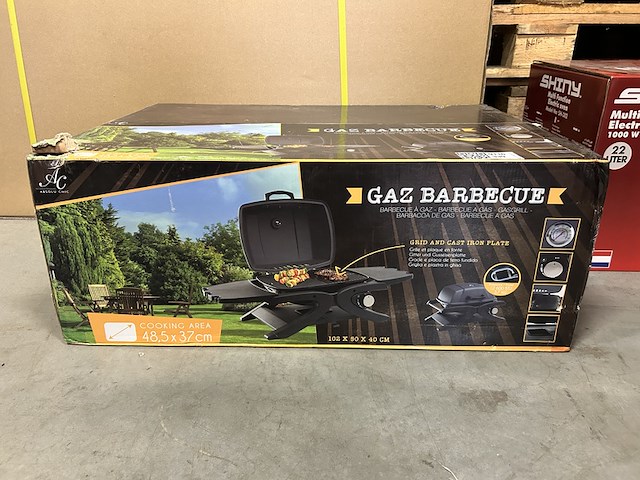 Tafelbarbecue op gas 102x40x50 cm - afbeelding 1 van  4