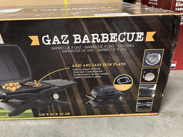 Tafelbarbecue op gas 102x40x50 cm - afbeelding 2 van  4