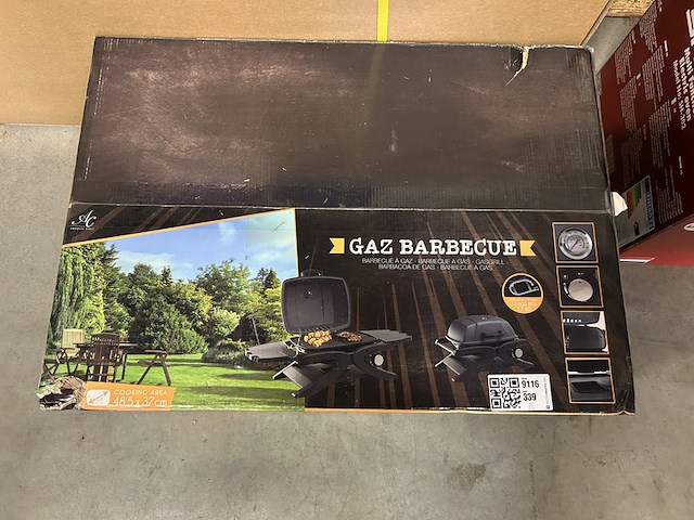 Tafelbarbecue op gas 102x40x50 cm - afbeelding 3 van  4