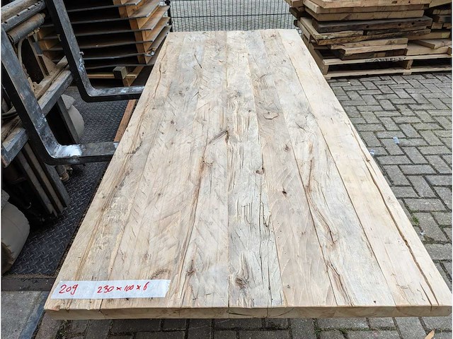 Tafelbladen oud iep (5 stuks) - afbeelding 3 van  10