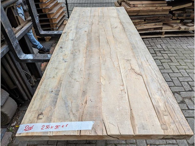 Tafelbladen oud iepenhout (5 stuks) - afbeelding 2 van  10