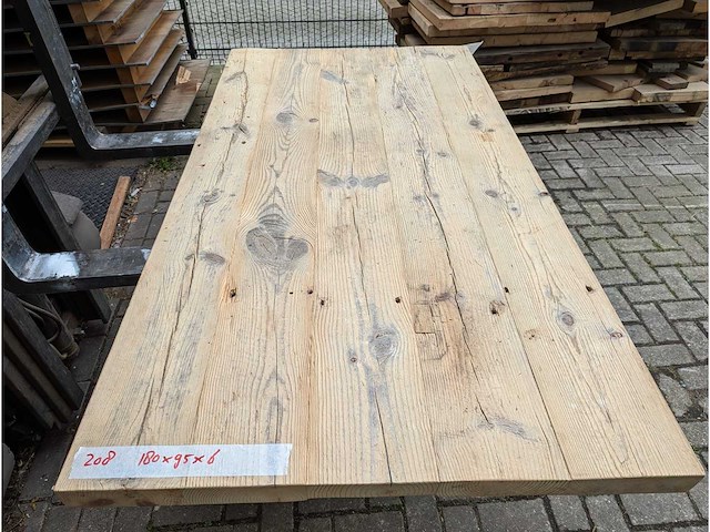 Tafelbladen oud iepenhout (5 stuks) - afbeelding 3 van  10