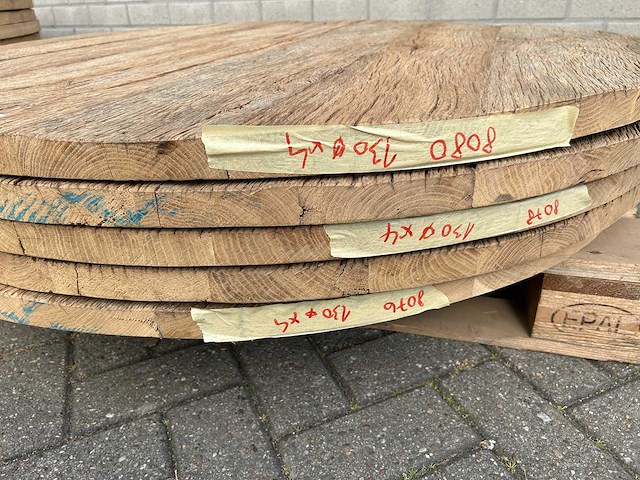 Tafelbladen rond 130 cm. set van 5 stuks - afbeelding 4 van  4