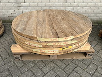 Tafelbladen rond 130 cm. set van 6 stuks eiken - afbeelding 1 van  4