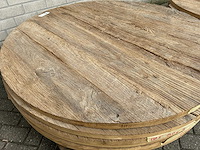 Tafelbladen rond 130 cm. set van 6 stuks eiken - afbeelding 2 van  4