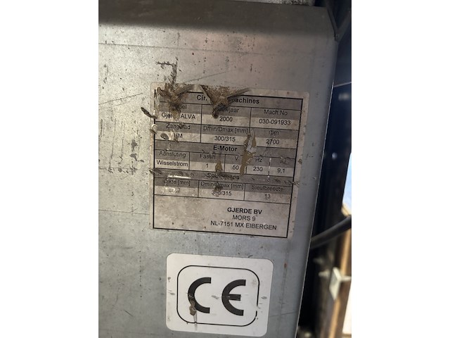 Tafelcirkelzaag gjerde, alva, bouwjaar 2000 - afbeelding 5 van  8
