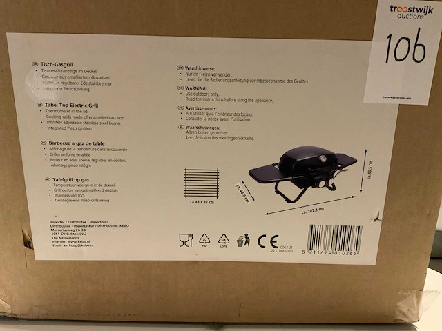 Tafelgrill op gas - afbeelding 2 van  2