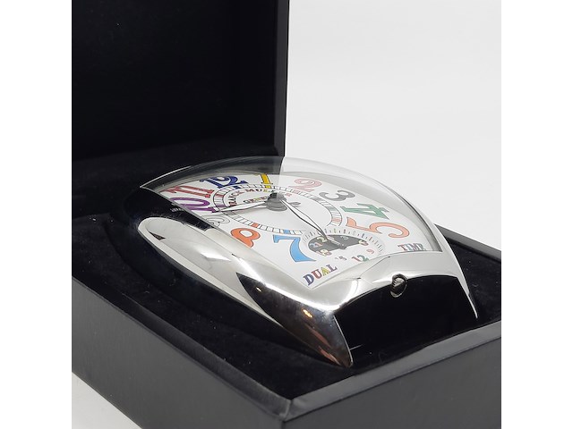 Tafelklok, franck muller, dual time 01940 - afbeelding 17 van  22