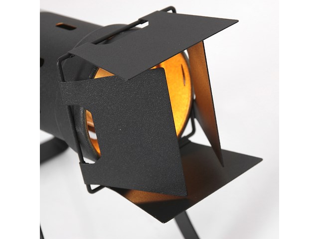 Tafellamp carree mexlite, 3380zw, zwart smoke, nieuw in doos - afbeelding 6 van  7