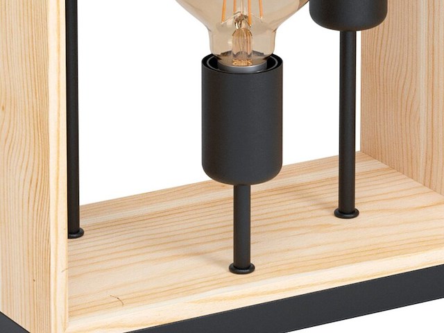 Tafellamp eglo, famborough, zwart/hout - afbeelding 2 van  4