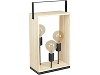 Tafellamp eglo, famborough, zwart/hout - afbeelding 1 van  4
