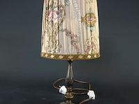 Tafellamp op klassieke messing lampvoet - afbeelding 2 van  5