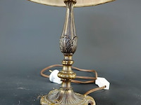 Tafellamp op klassieke messing lampvoet - afbeelding 3 van  5
