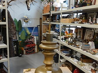 Tafellamp op zware bronzen/messing voet - afbeelding 1 van  5