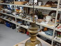 Tafellamp op zware bronzen/messing voet - afbeelding 2 van  5